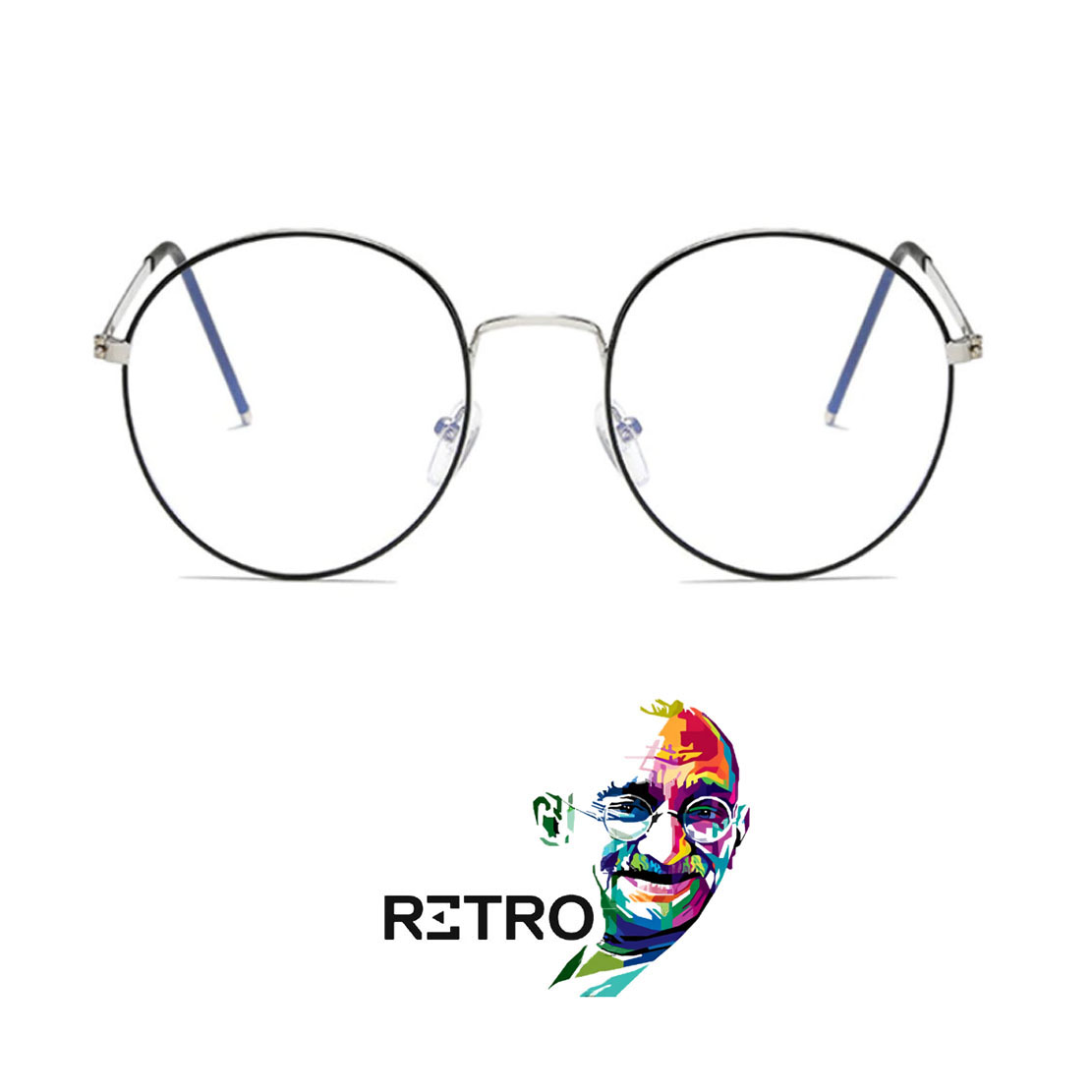 Gafas Óptica Descanso RETRO® Mahatma Gandhi Marcos Original Luz Azul PC Gamer HD